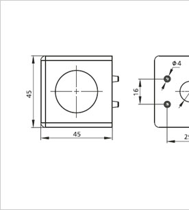 鋁型材二向連接件二維圖1