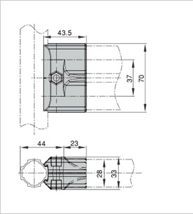 精益管90度雙排外扣連接配件二維圖 精益管90度雙排外扣連接配件二維圖