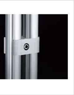 精益管雙卡環連接扣件三維圖