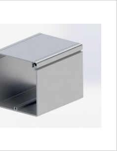 8080鋁合金線(xiàn)槽型材三維圖