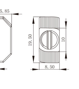 45系列鋁型材T型螺栓物理參數2
