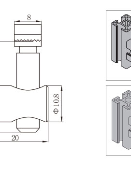 鋁型材內置內連接配件物理參數2 鋁型材內置內連接配件物理參數2